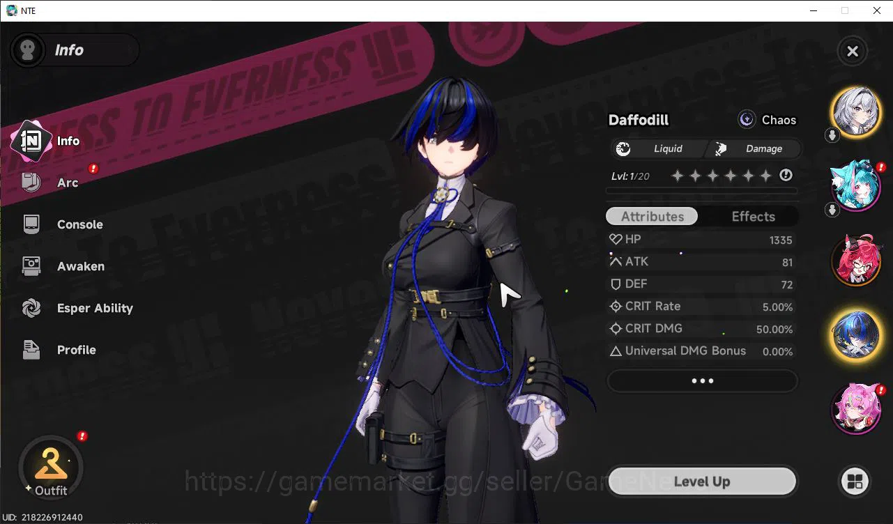 Neverness to Everness Accounts GLOBAL SEA|HL 3|Ready Gacha 2,3K Anulit|2 SSR Nana image 2