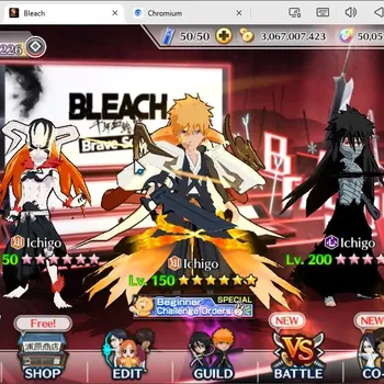 Bleach: Brave Souls Accounts High-End Global | 956K BP+50K Orb+3B Coins|Story 100% Clear (Most Normal/Hard)|, Ichigo