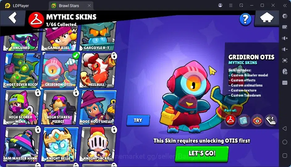 Brawl Stars Accounts Thropy 687|17 Brawler|1 Max Hypercharge(Shelly)|1 Legend(Colt),1Mythic(Otis),3 Epic Skin|3137 12