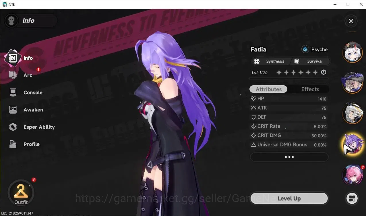 Neverness to Everness Accounts GLOBAL Europe|HL 3|5 SSR [Sakiri,Daffodill,Jiuyuan image 6