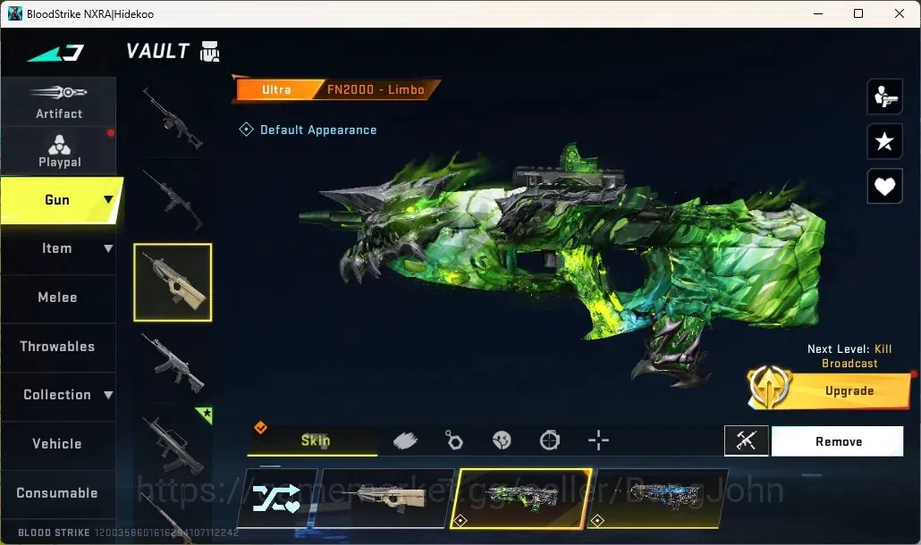 Blood Strike Accounts Collab Skin ASIA | 1 EVO: FAL-Evolved Draco|1 EVA,1 AOT,1 7DS Collab Guns|7 Ultra Guns|1 Ultra Melee|6 10