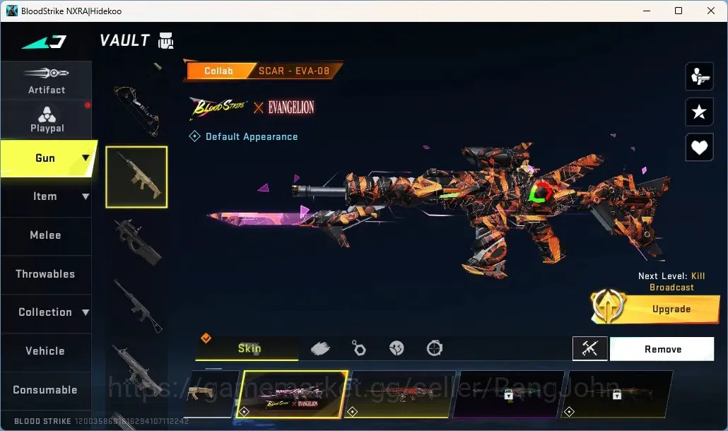 Blood Strike Accounts Collab Skin ASIA | 1 EVO: FAL-Evolved Draco|1 EVA,1 AOT,1 7DS Collab Guns|7 Ultra Guns|1 Ultra Melee|6 4