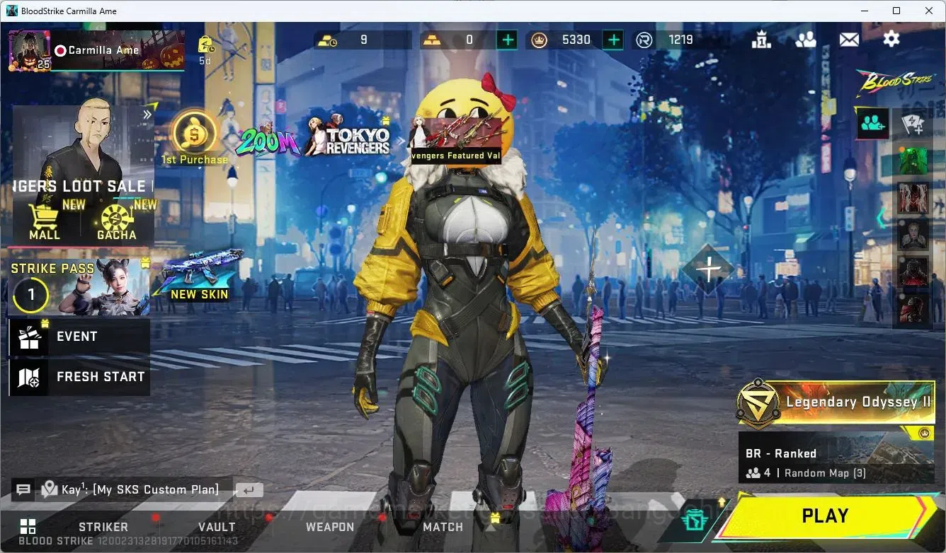 Blood Strike Accounts ASIA | Collab Ethan Striker | 6 Collab Guns | Limi image 1