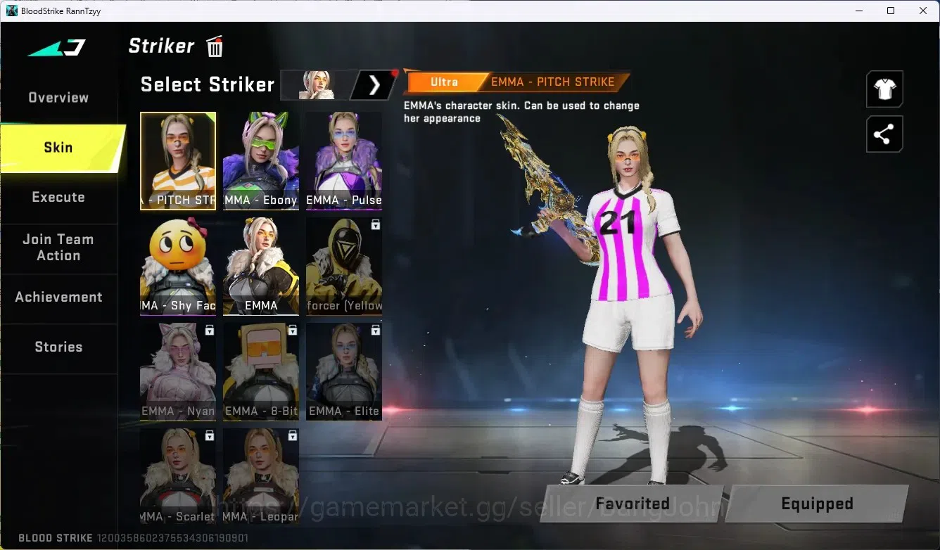 Blood Strike Accounts ASIA|Ultra Shuriken-Azure Thunder|1 Eternal Uzi-St image 16