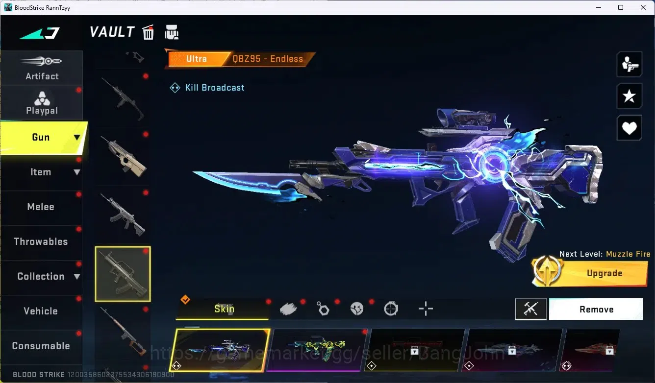 Blood Strike Accounts ASIA|Ultra Shuriken-Azure Thunder|1 Eternal Uzi-St image 8