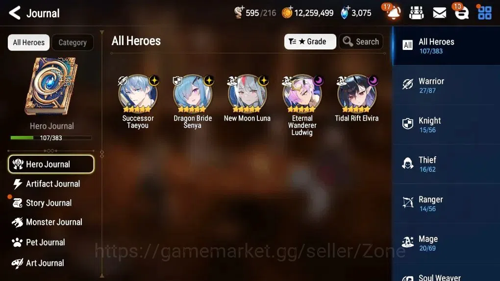 Epic Seven Accounts Starter Global Unverif|5ML(Luna,Fenne,NML,Elvira|PoH+Bless ON|SS 3.0K|Stove(ES858Z) 1