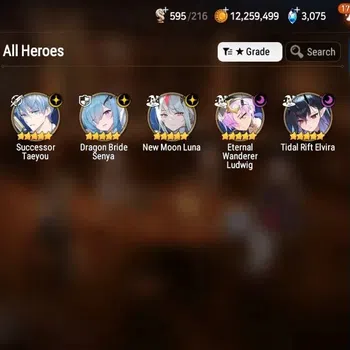 Epic Seven Accounts Starter Global Unverif|5ML(Luna,Fenne,NML,Elvira|PoH+Bless ON|SS 3.0K|Stove(ES858Z)