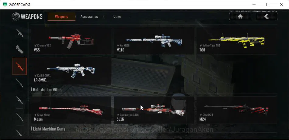 Arena Breakout Accounts High-End [MOBILE] Lv30|SV 115M|CV 102M|Legend AR57 Symphony |Many Weapon Skin|Gear Skin|CN 7