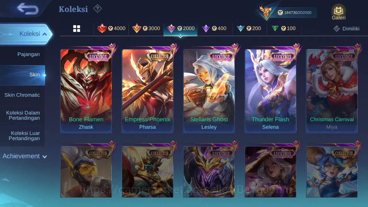 Mobile Legends: Bang Bang Accounts Others "Hero 131 | skin 492 | legend franco | legend miya | hxh harith | kof gusion 13