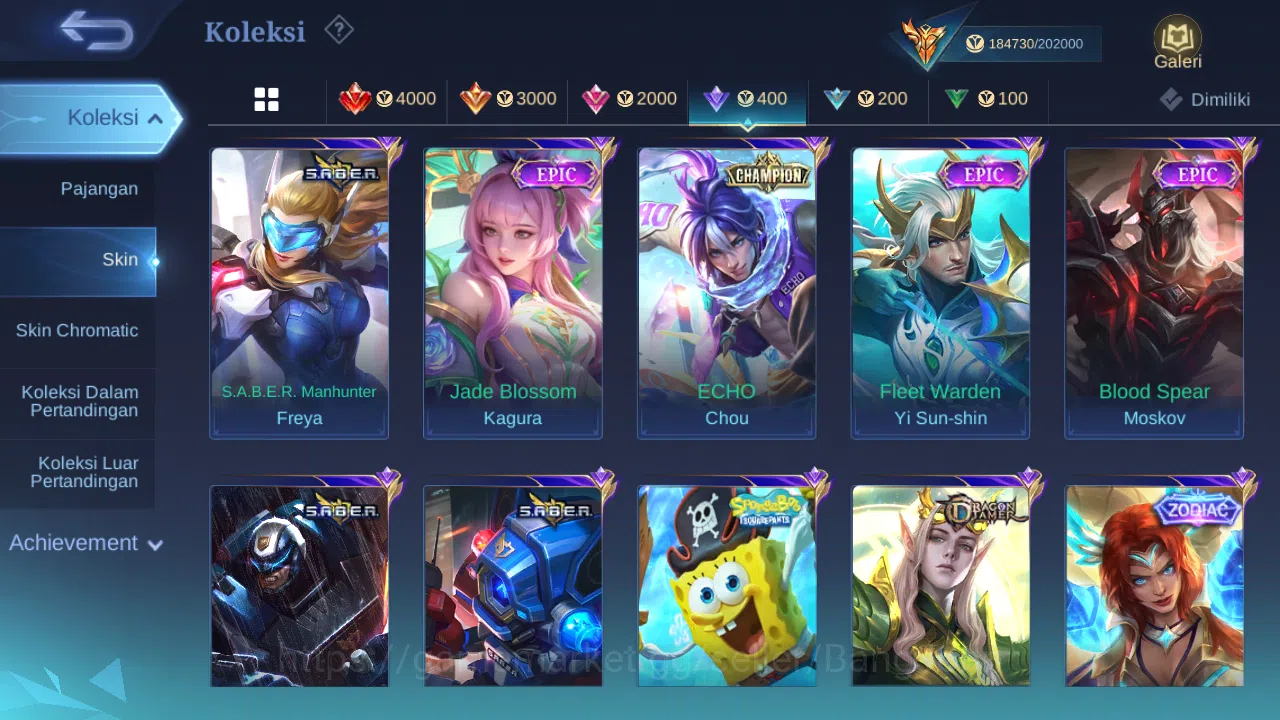 Mobile Legends: Bang Bang Accounts Others "Hero 131 | skin 492 | legend franco | legend miya | hxh harith | kof gusion 14