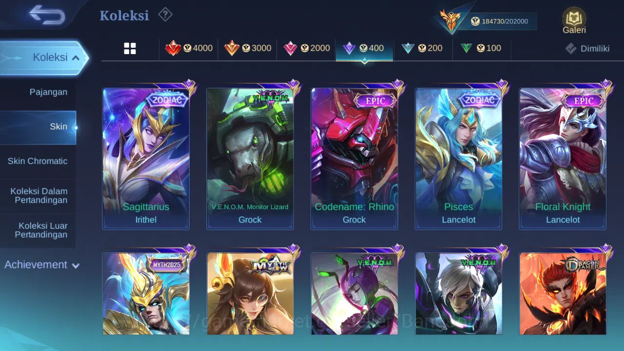 Mobile Legends: Bang Bang Accounts Others "Hero 131 | skin 492 | legend franco | legend miya | hxh harith | kof gusion 15