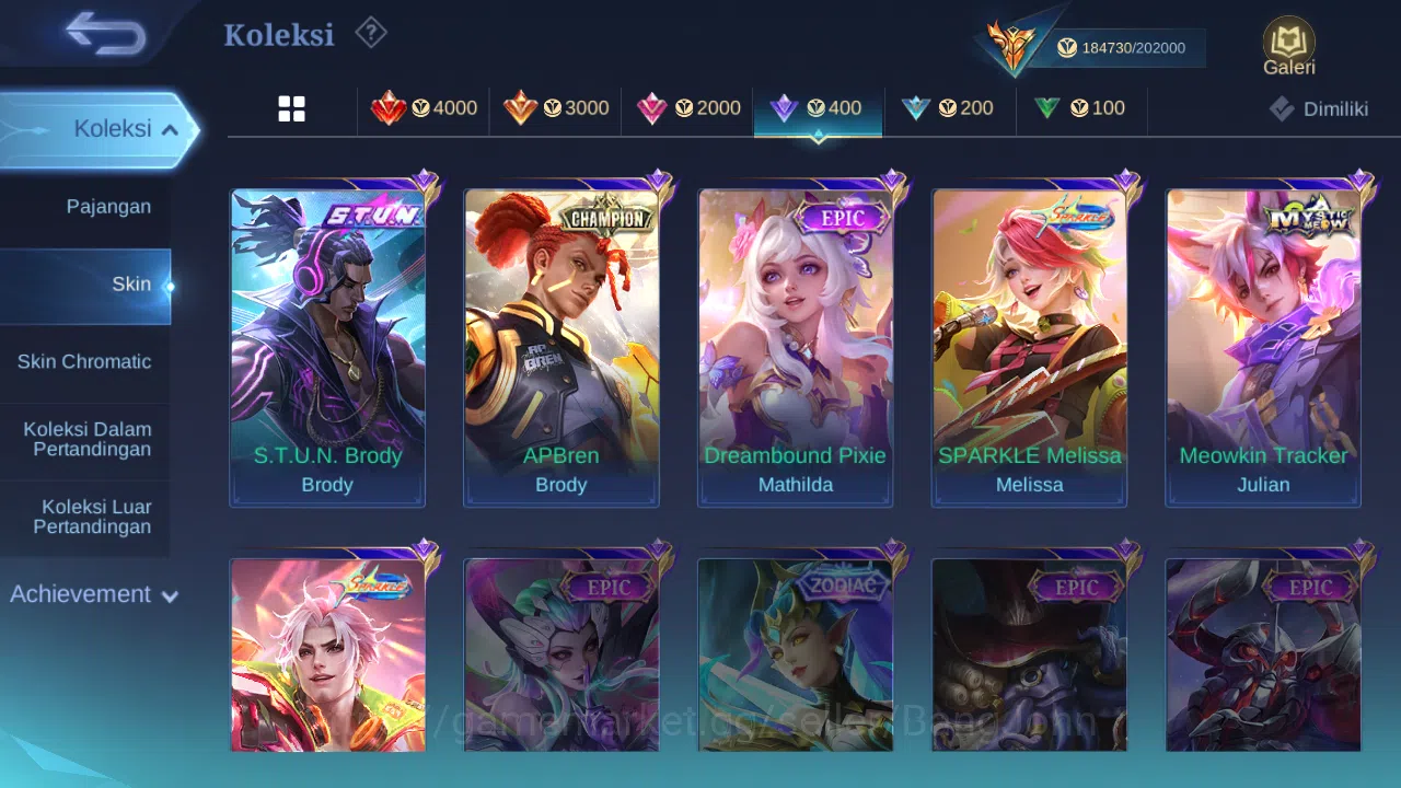 Mobile Legends: Bang Bang Accounts Others "Hero 131 | skin 492 | legend franco | legend miya | hxh harith | kof gusion 19