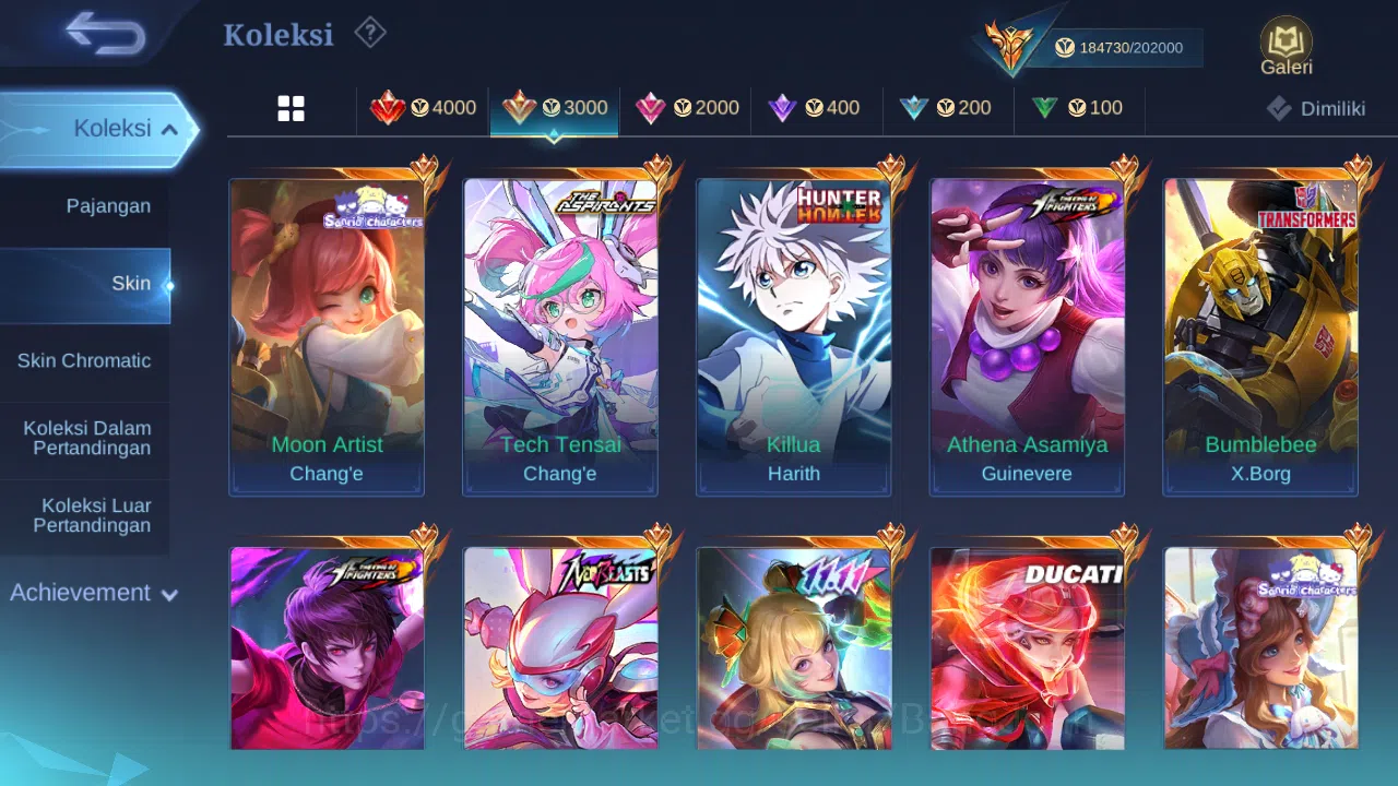 Mobile Legends: Bang Bang Accounts Others "Hero 131 | skin 492 | legend franco | legend miya | hxh harith | kof gusion 9
