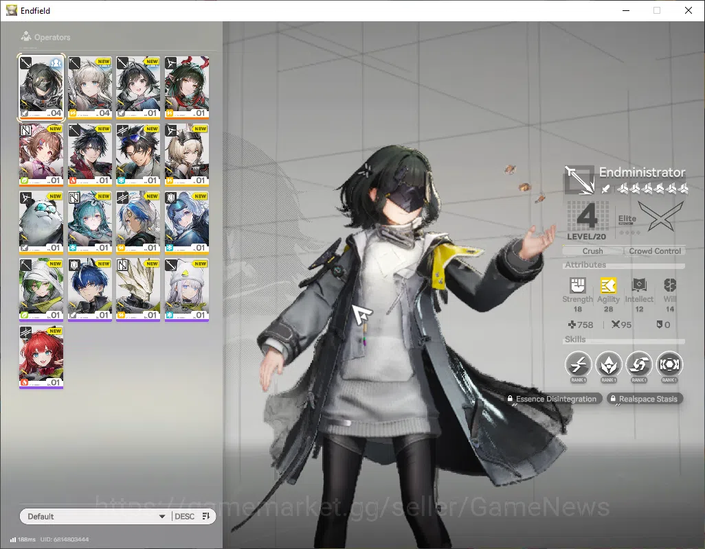 Arknights: Endfield Accounts NA/EU|Lv2|Fresh Starter|SSR2(1Limit)+1(*6WP)|Zhuan image 13