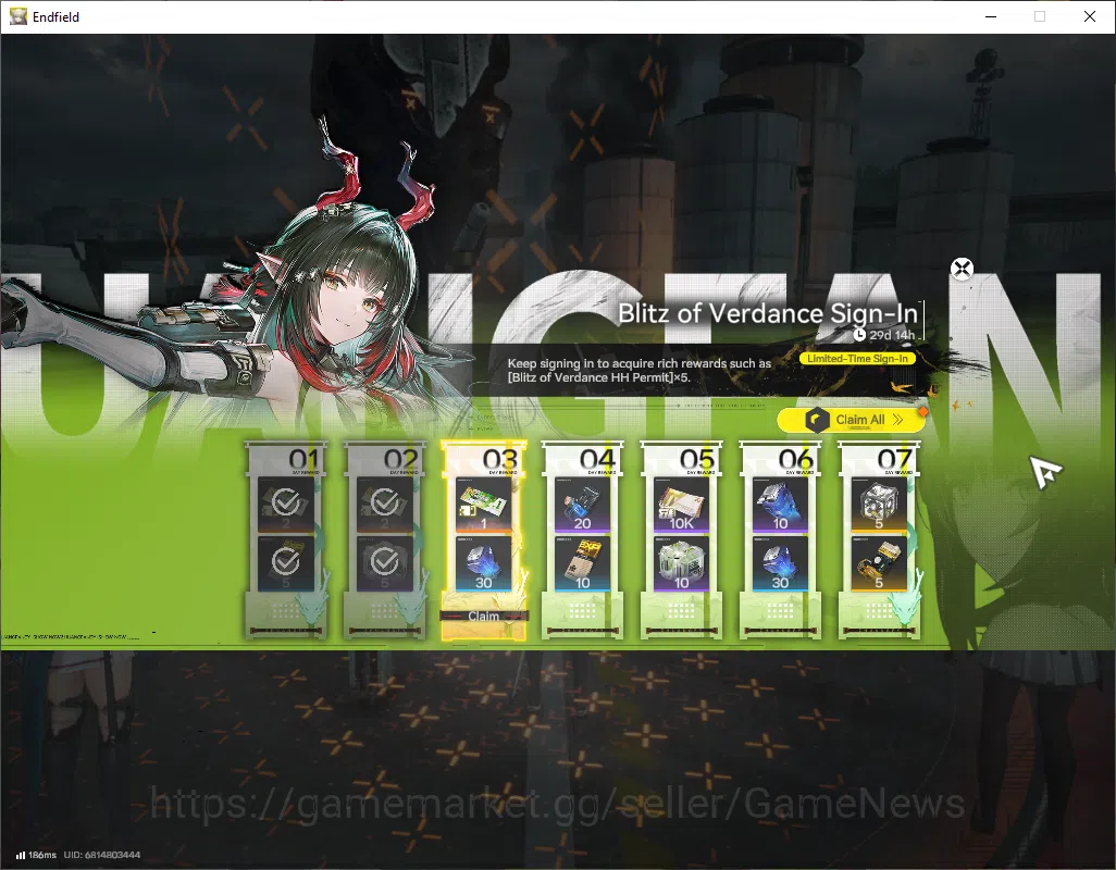 Arknights: Endfield Accounts NA/EU|Lv2|Fresh Starter|SSR2(1Limit)+1(*6WP)|Zhuan image 14