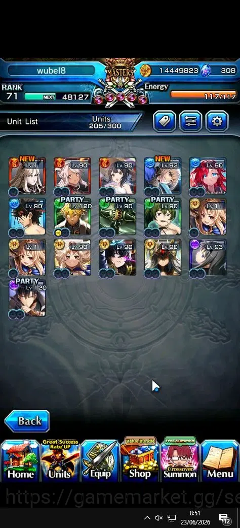 Grand Summoners Accounts Global|Rank 71|308 cc|16 Ascend+2 TW|[Sung Jinwoo, image 3