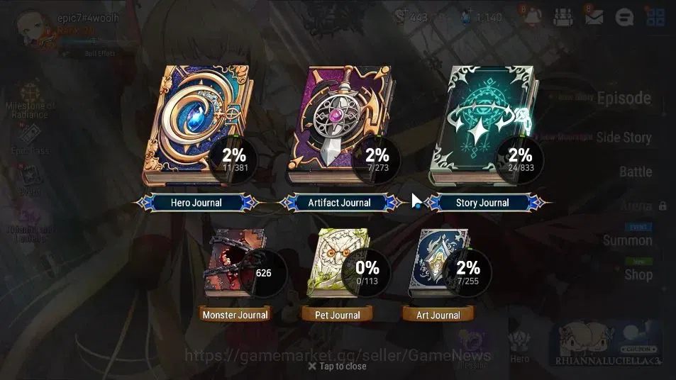 Epic Seven Accounts GLOBAL Unverif|New Era|2 ML(Rhiana&Luciel,Fallen C image 3