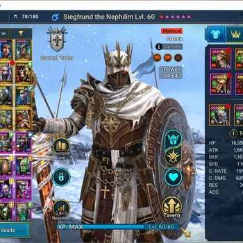 Raid: Shadow Legends Accounts Mid-Game Lv 50|697K Power|1 Mytical(Nephilim)+17