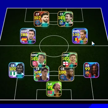 eFootball Accounts Others Android|Power 3142|Big Time K Kvaratskhelia|Epic Steven Gerrard,Bommel,Andriy|Show Time Kevin De