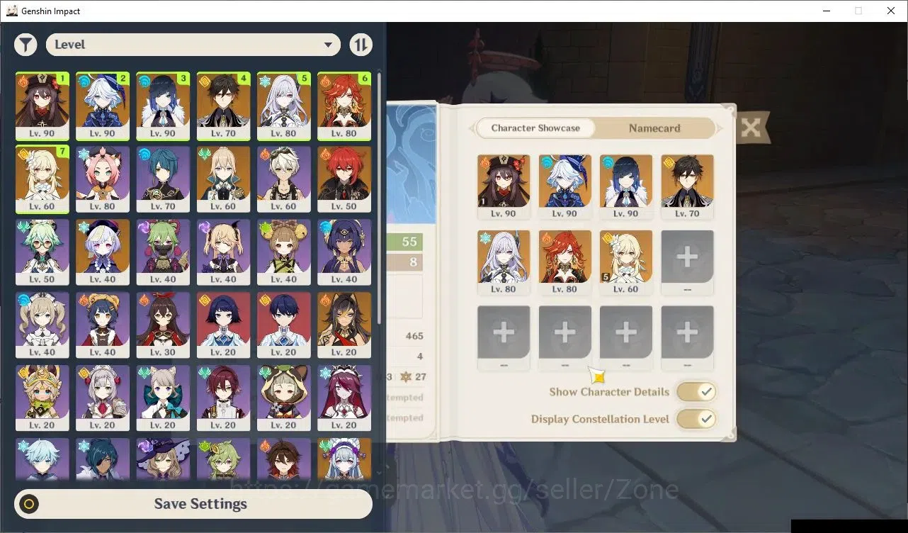 Genshin Impact Accounts Others ASIA|AR 55|6 Limited 5*CHAR+2 5*Wpn|Premium Skirk (Skirk, Hu Tao C1, Furina+Sign,Yelan 2