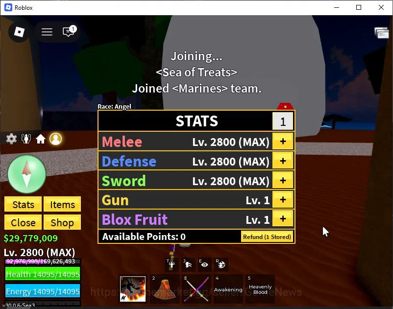 Roblox Accounts Blox Fruit|Lv 2800|Angel V4|2 Myth WP(Hollow Scyth image 2