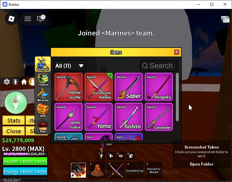 Roblox Accounts Blox Fruit|Lv 2800|Angel V4|2 Myth WP(Hollow Scyth image 3