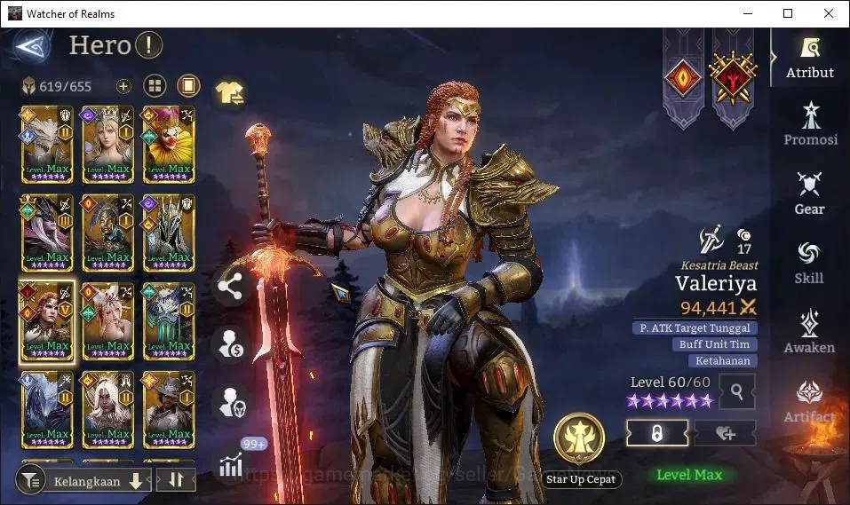 Watcher of Realms Accounts GLOBAL 60x|8M Power|15 Lord[ValderonA5,IngridA1,Pr image 10