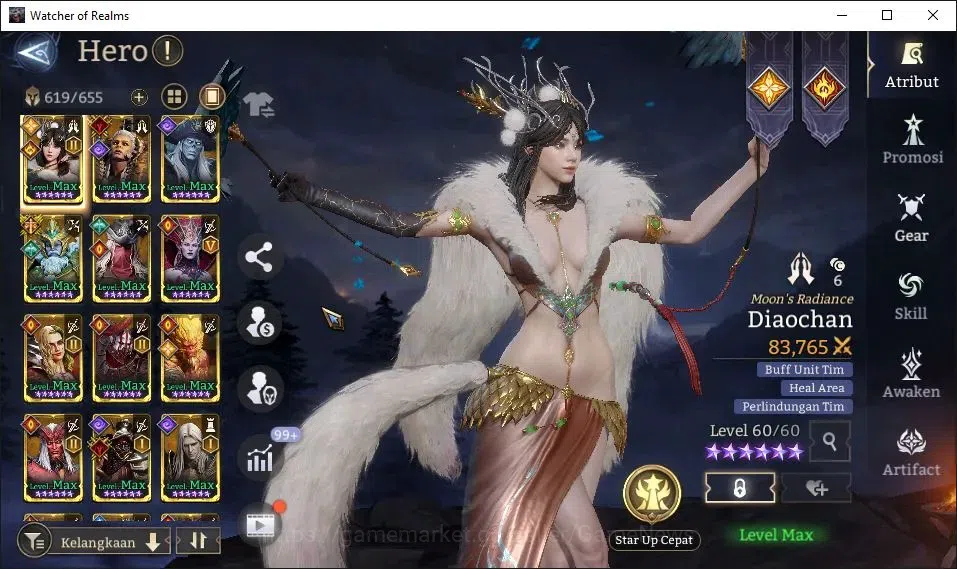 Watcher of Realms Accounts GLOBAL 60x|8M Power|15 Lord[ValderonA5,IngridA1,Pr image 12