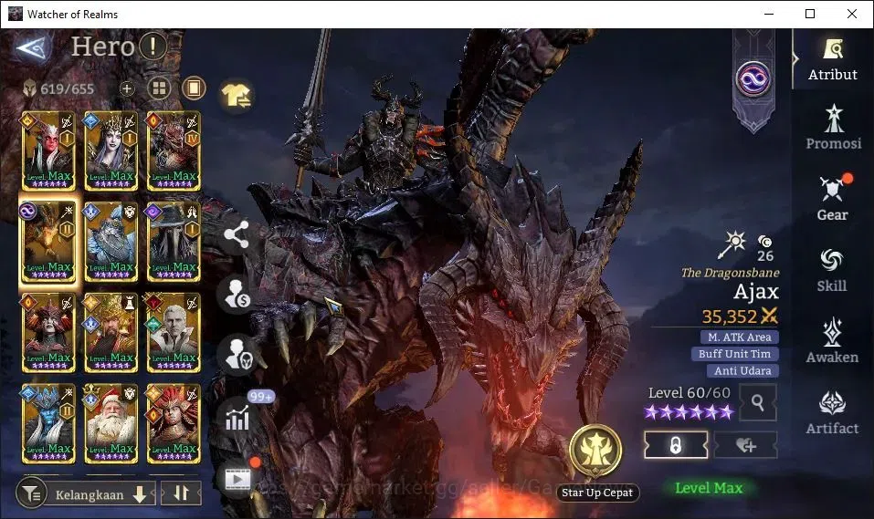 Watcher of Realms Accounts GLOBAL 60x|8M Power|15 Lord[ValderonA5,IngridA1,Pr image 13
