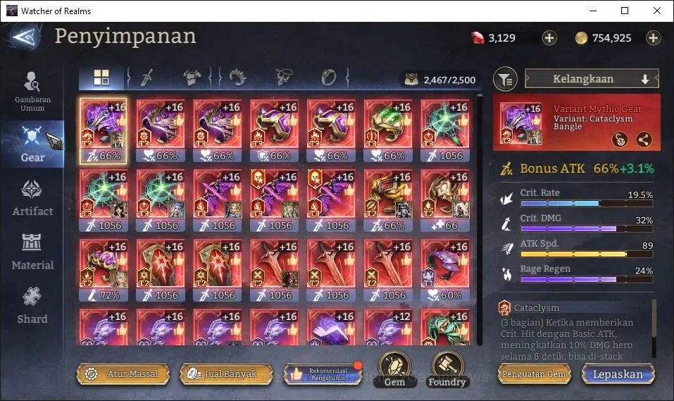 Watcher of Realms Accounts GLOBAL 60x|8M Power|15 Lord[ValderonA5,IngridA1,Pr image 19