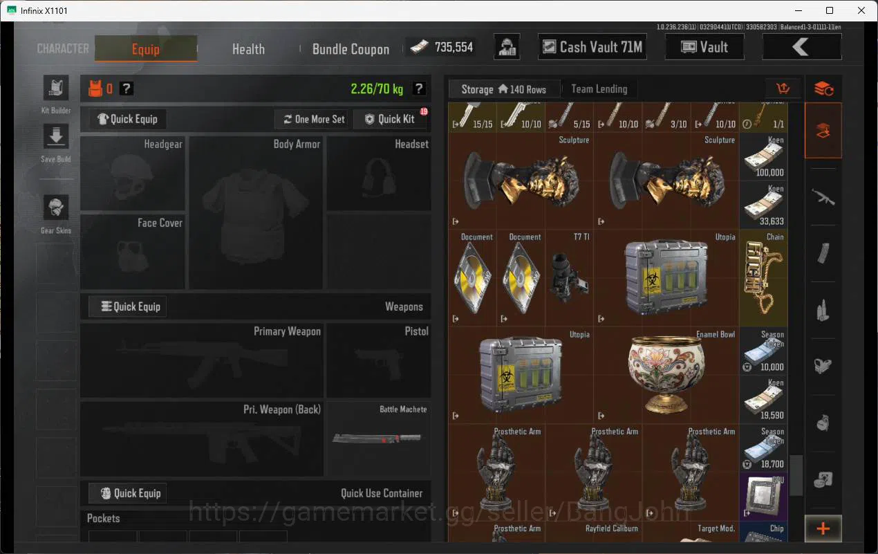 Arena Breakout Accounts MOBILE|SV 103M|CV 71M|2 Document+2 Utopia|Machete  image 3