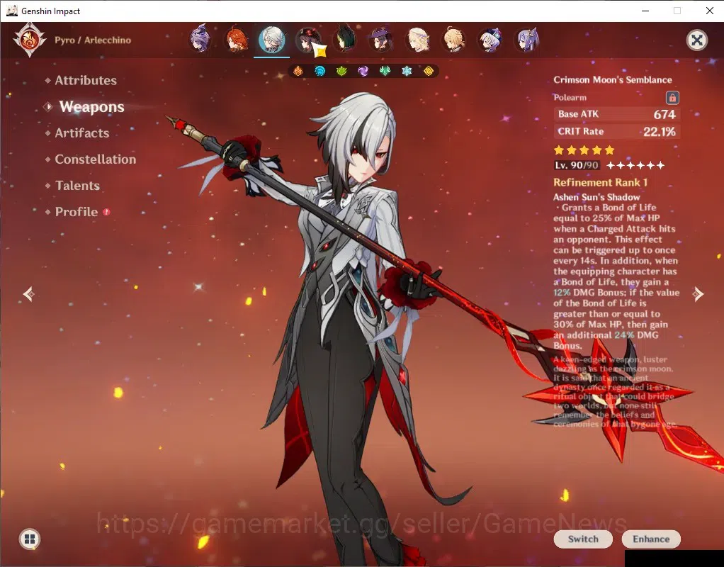 Genshin Impact Accounts ASIA|ENDGAME+Full Archons|AR 60|20 Limit+ 10(*5Wep image 5