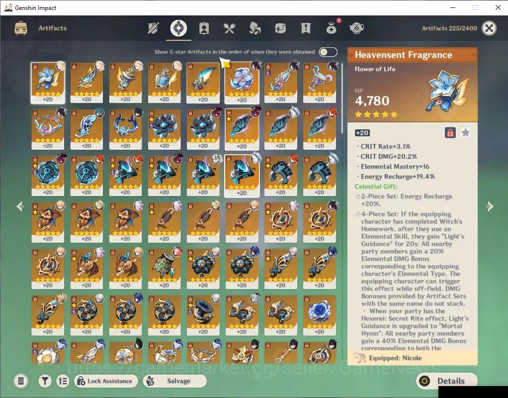 Genshin Impact Accounts ASIA|ENDGAME+Full Archons|AR 60|20 Limit+ 10(*5Wep image 9