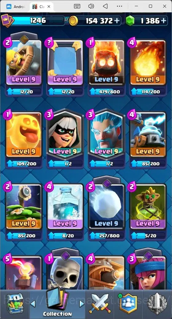 Clash Royale Accounts Mobile |KTL 15|Trophy 7874|Card 117/121|3 Hero Car image 16