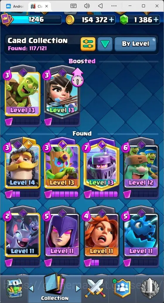 Clash Royale Accounts Mobile |KTL 15|Trophy 7874|Card 117/121|3 Hero Car image 4