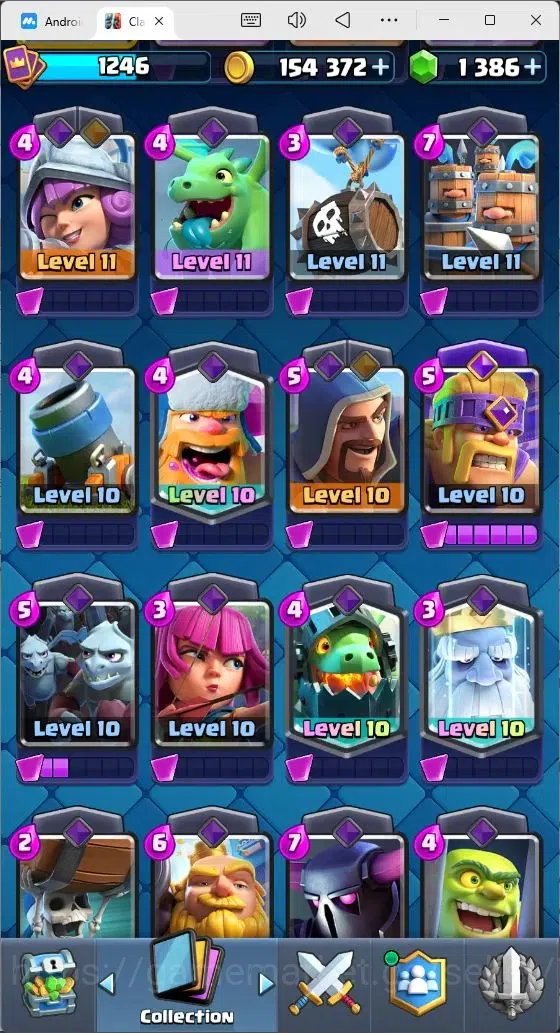 Clash Royale Accounts Mobile |KTL 15|Trophy 7874|Card 117/121|3 Hero Car image 5
