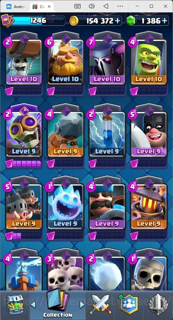 Clash Royale Accounts Mobile |KTL 15|Trophy 7874|Card 117/121|3 Hero Car image 6