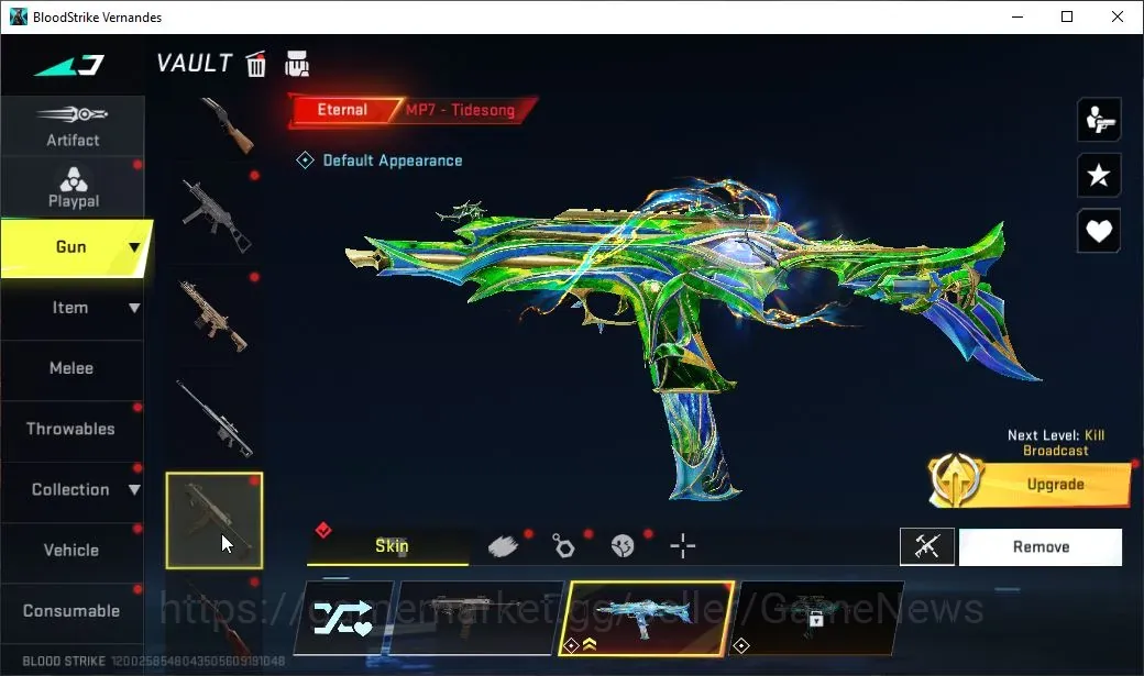 Blood Strike Accounts Collab Skin ASIA|ETERNAL MP7 Tidesong|Collab AOT Female Titan,HANK Iguana|15 Ultra RPK Warrior,Galil 1