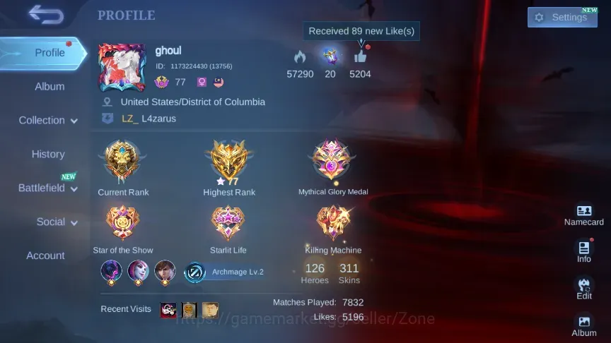 Mobile Legends: Bang Bang Accounts Collector MONTON|Hero 126|Skin 311|ASP Obsidian+Floryn sanrio|STar kagura|LayLay 1