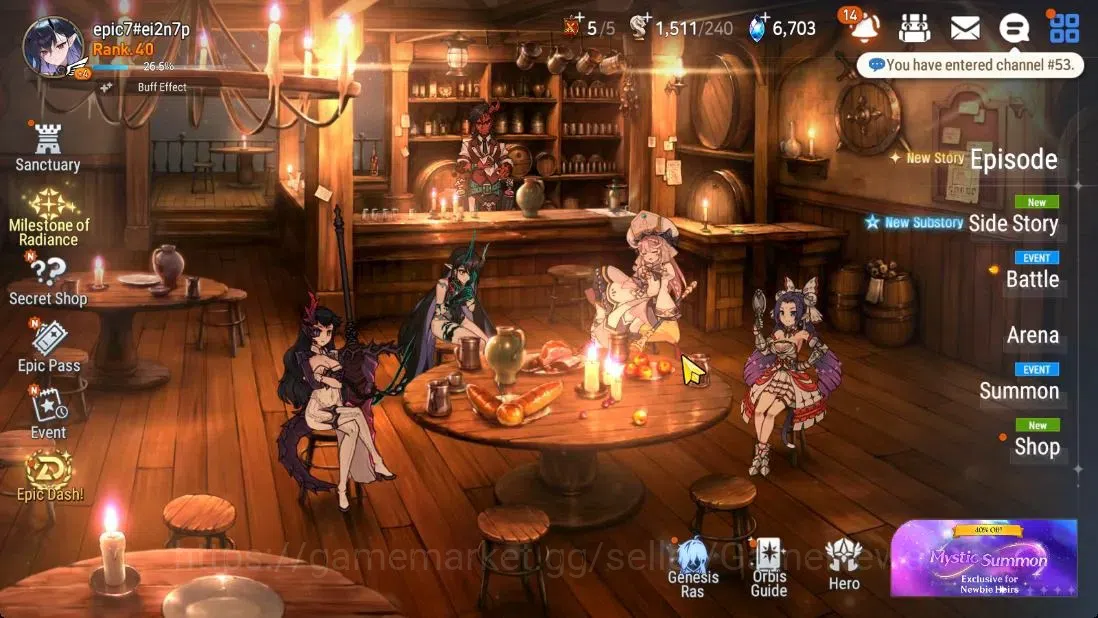 Epic Seven Accounts Starter GLOBAL UnVerif|New Era|4 ML(Tidal R Elvira,Harsetti,FCecilia,LCermia)+Aube,Peira,Landy,etc|6,7K 1