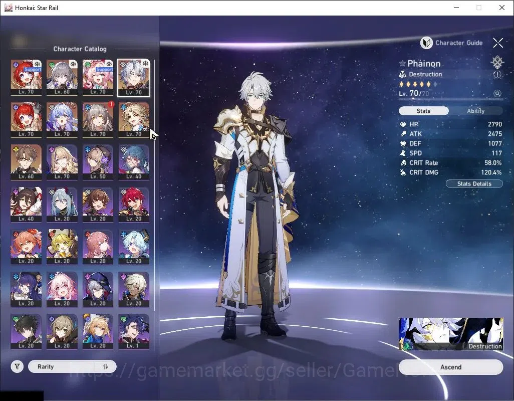 Honkai Star Rail Accounts Others Asia|TL 56|15 Limited|8 Pass + 3,3k Jade|1 4