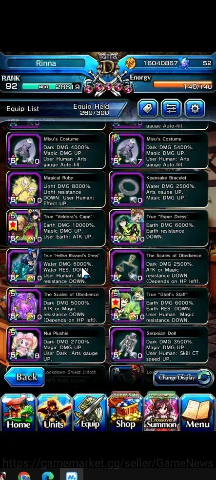 Grand Summoners Accounts Global|Rank 92|28 Ascend+9 TW|(Roy,Shadow,DL Rimur image 14