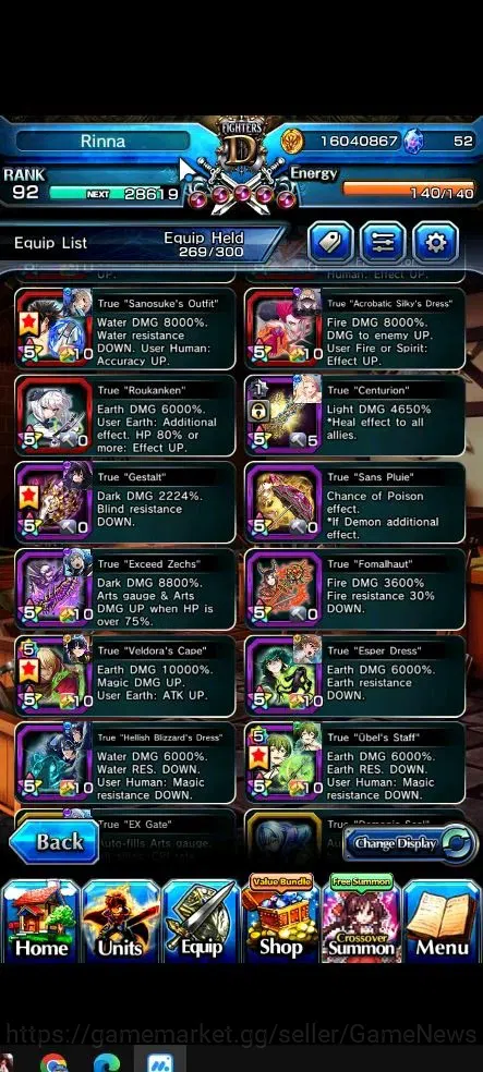 Grand Summoners Accounts Global|Rank 92|28 Ascend+9 TW|(Roy,Shadow,DL Rimur image 6