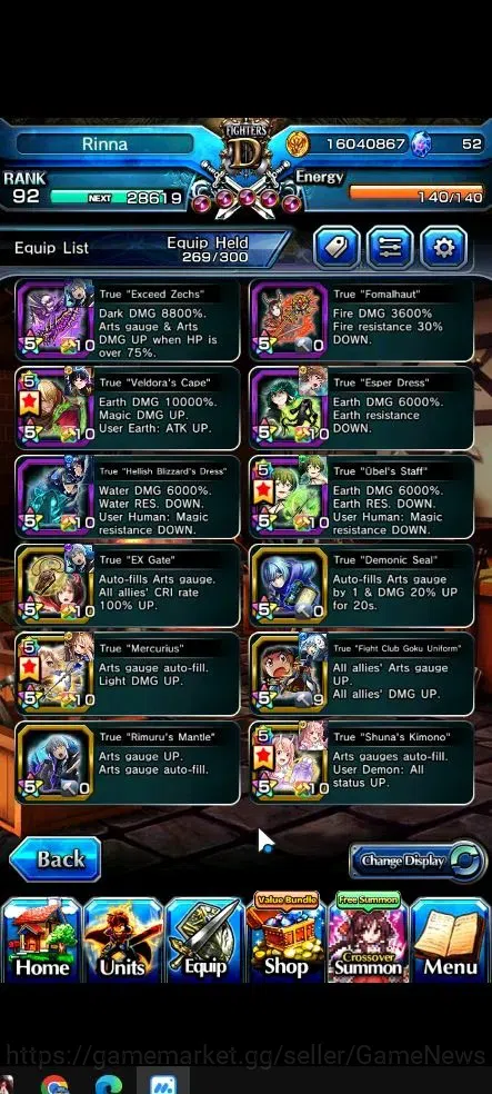 Grand Summoners Accounts Global|Rank 92|28 Ascend+9 TW|(Roy,Shadow,DL Rimur image 7