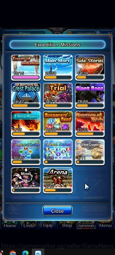 Grand Summoners Accounts Global|Rank 92|28 Ascend+9 TW|(Roy,Shadow,DL Rimur image 8