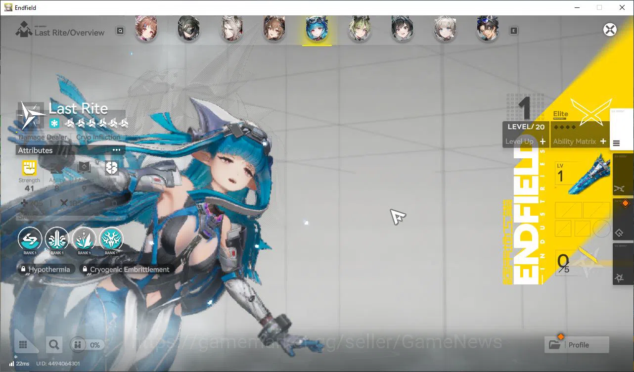 Arknights: Endfield Accounts Asia Lv54|6SSR[LaevaP3+Sign,Gilberta,(Ardelia,Last image 11