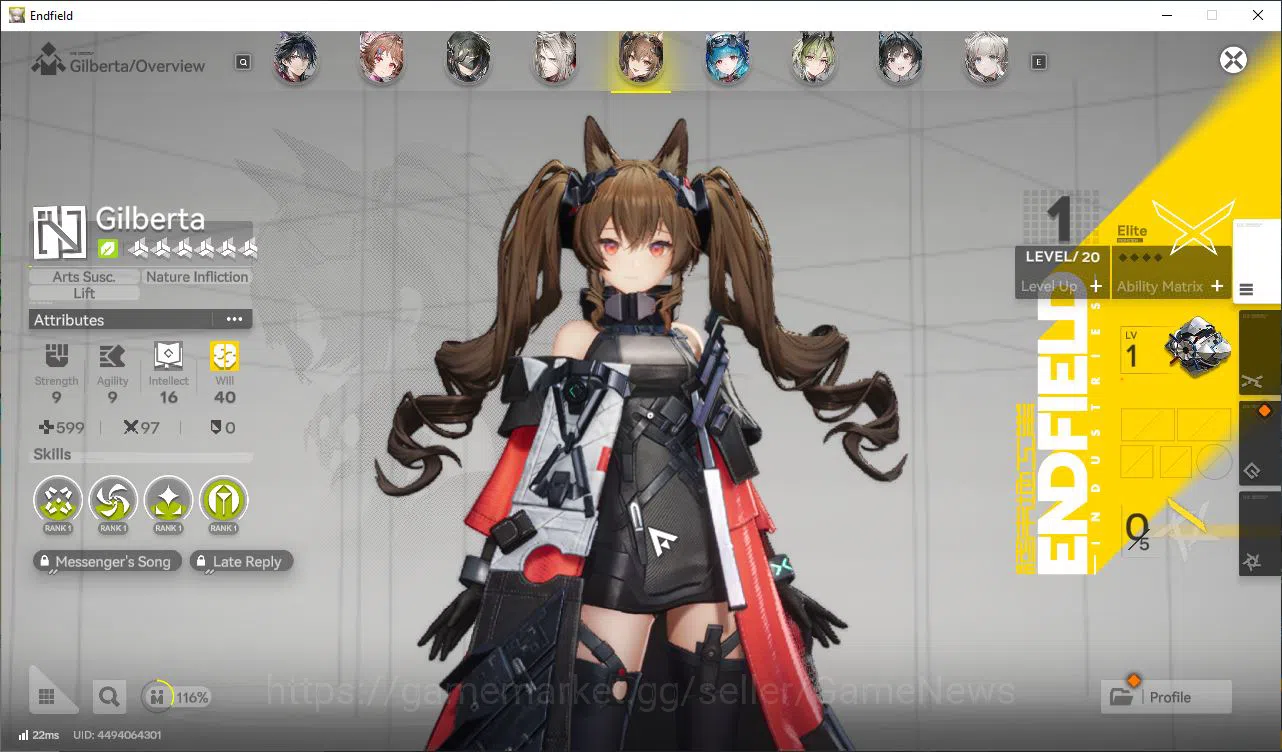 Arknights: Endfield Accounts Asia Lv54|6SSR[LaevaP3+Sign,Gilberta,(Ardelia,Last image 5