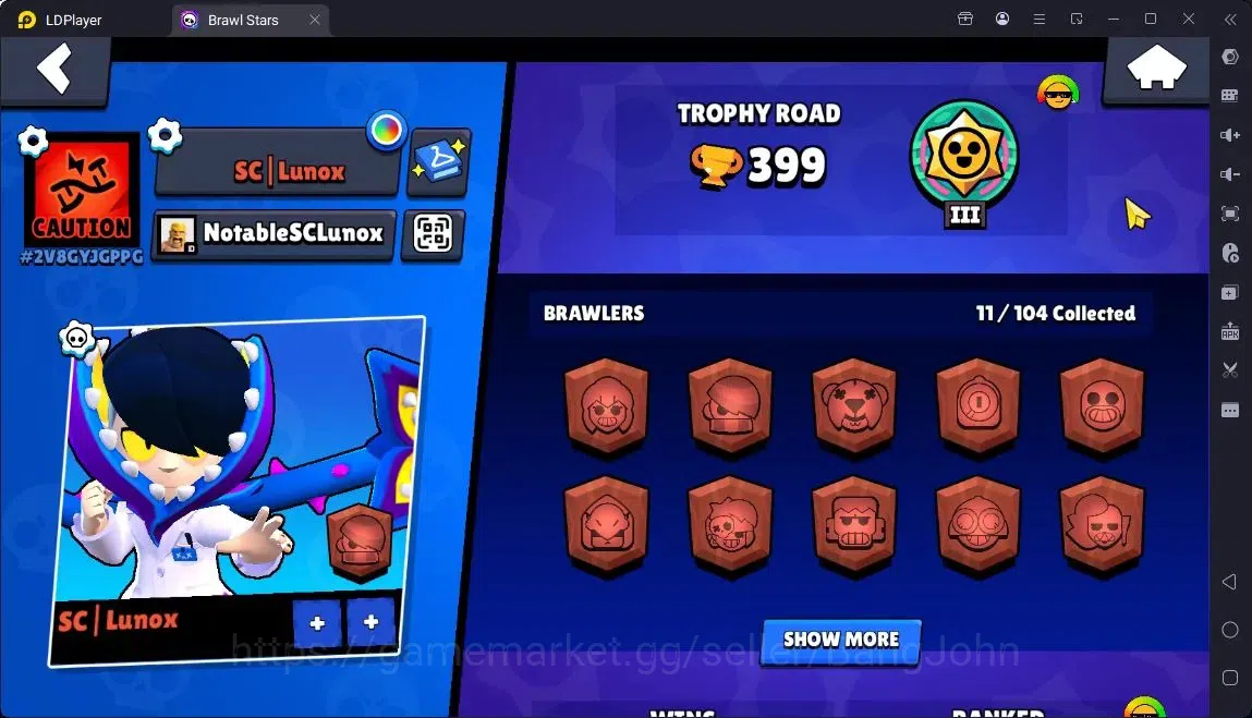 Brawl Stars Accounts Global |11 Brawler|2 Max hypercharge(Rico,Edgar)|1190 Bling|60 Gems|1 S Rare,1 Epic Skins| ProtectOff 2