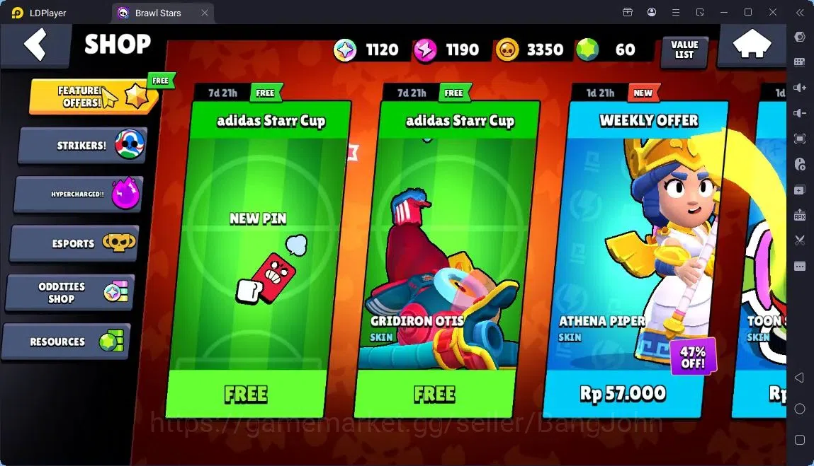 Brawl Stars Accounts Global |11 Brawler|2 Max hypercharge(Rico,Edgar)|1190 Bling|60 Gems|1 S Rare,1 Epic Skins| ProtectOff 4