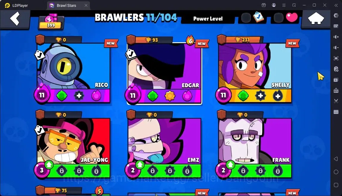 Brawl Stars Accounts Global |11 Brawler|2 Max hypercharge(Rico,Edgar)|1190 Bling|60 Gems|1 S Rare,1 Epic Skins| ProtectOff 5